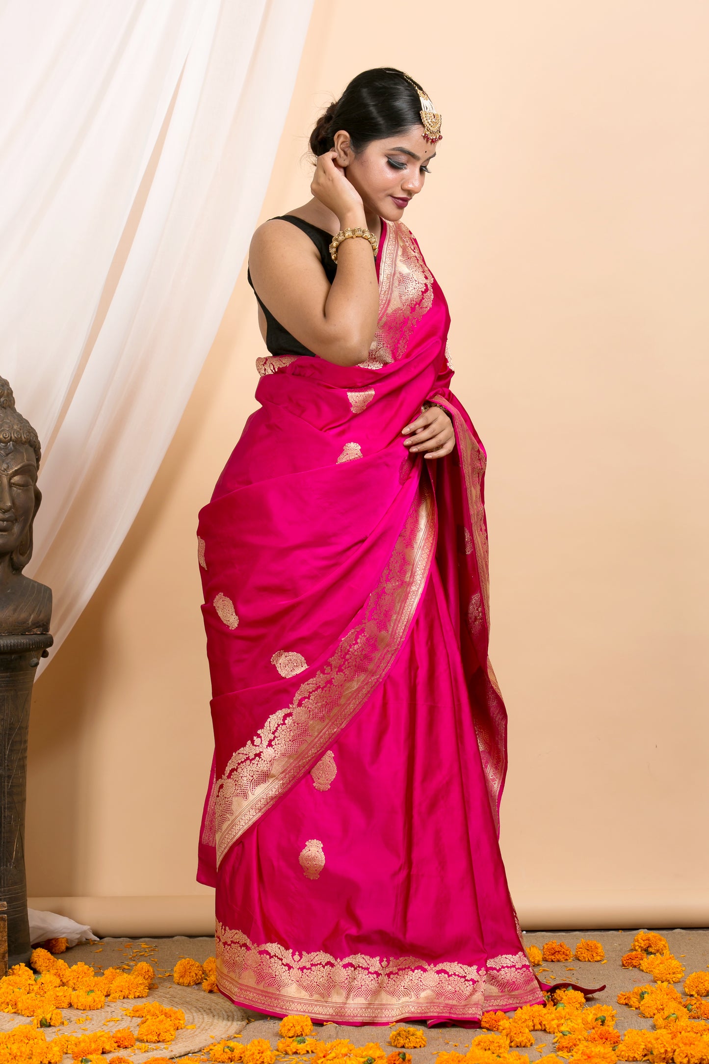 Red Banarasi silk Saree