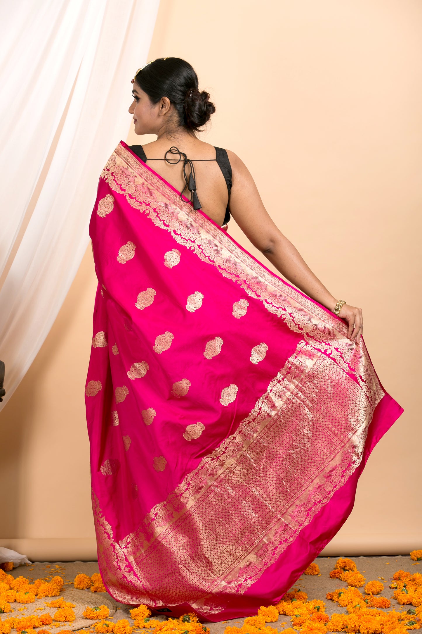 Red Banarasi silk Saree