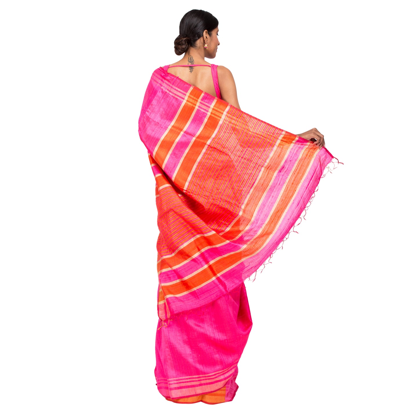 Pink Raw Silk Saree