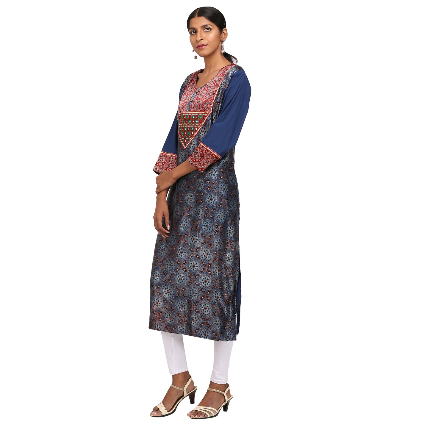Modal Silk Ajrakh Print Kurta