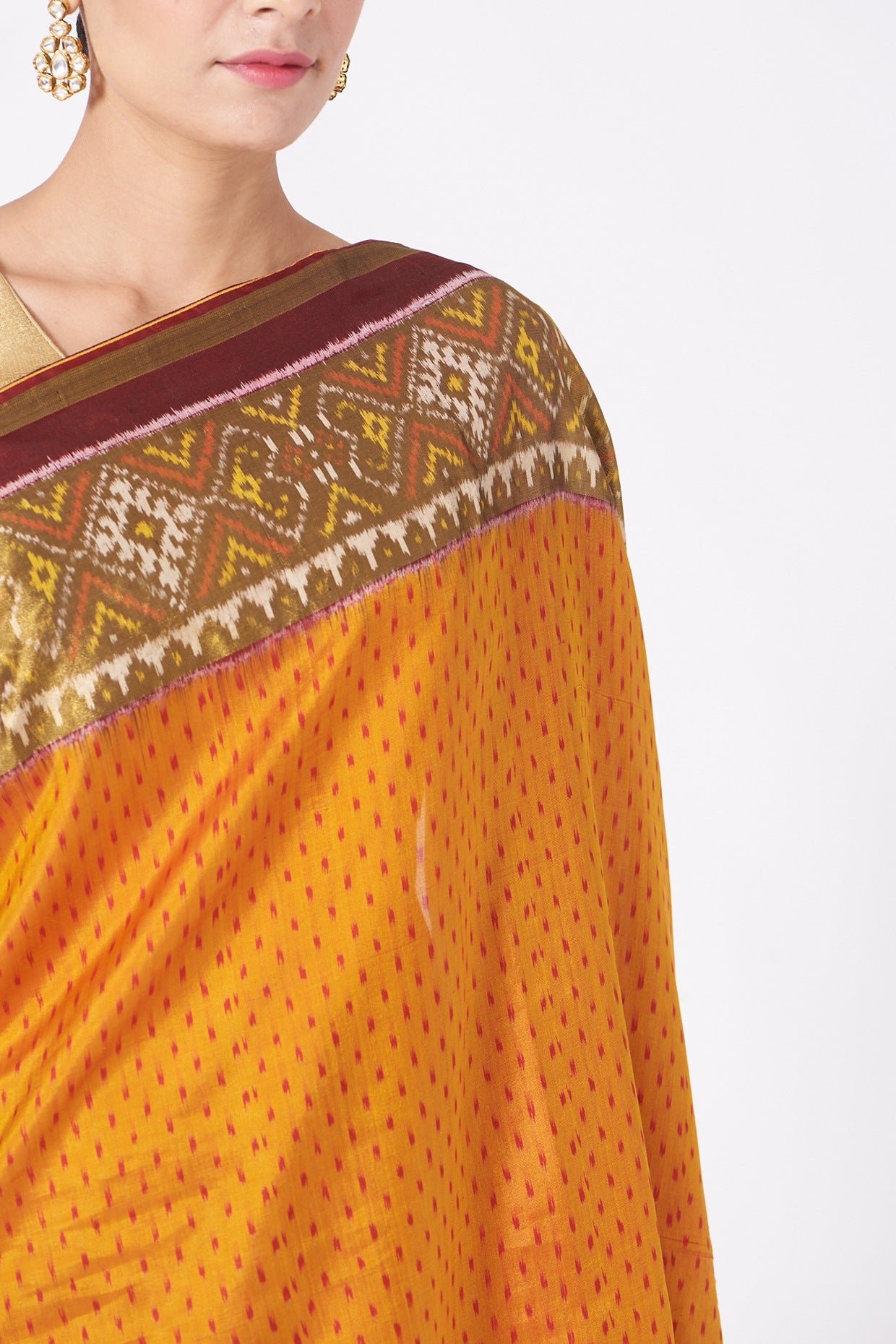 Yellow Patola Silk Saree