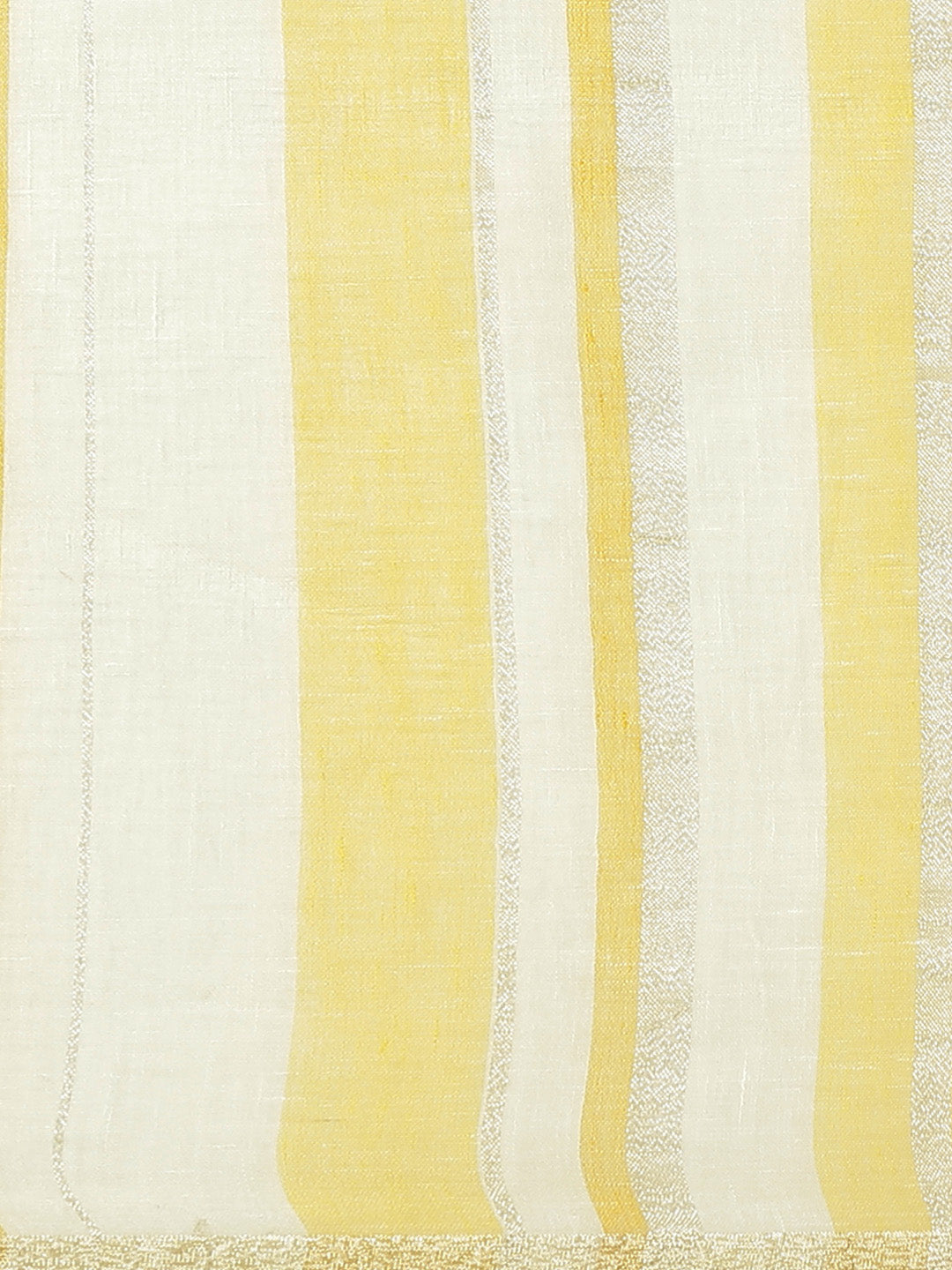 Yellow And Cream Linen sree