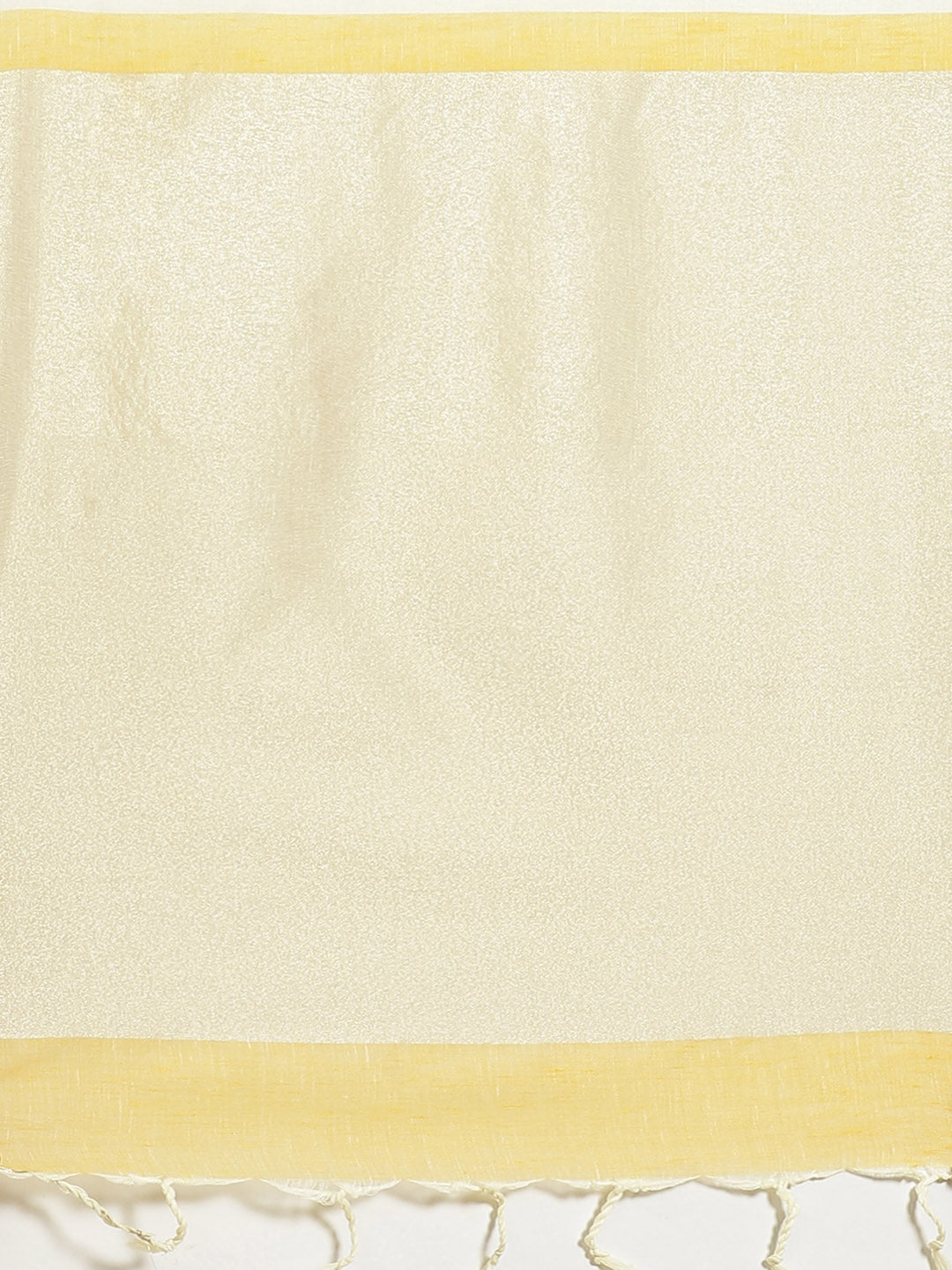 Yellow And Cream Linen sree