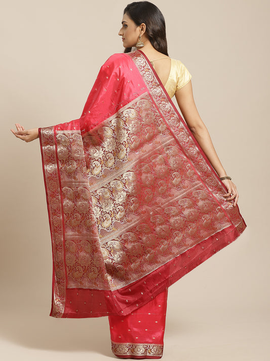 Red Banarasi Saree.