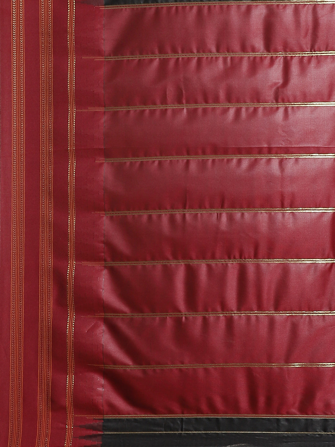 Black Silk Saree With Red Temple border