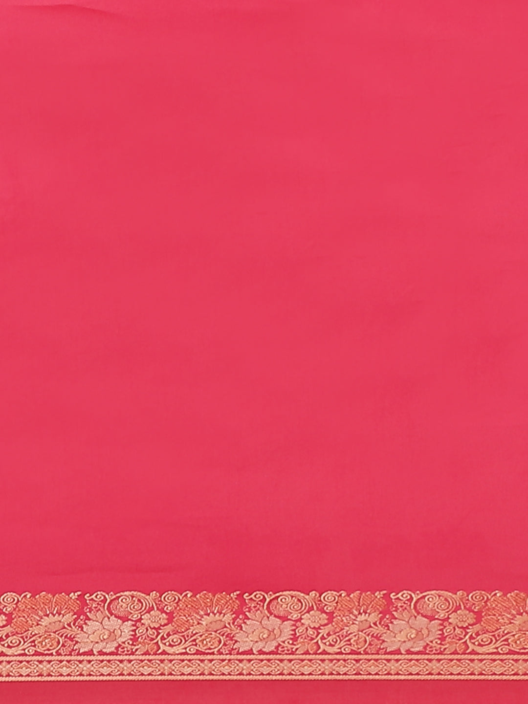 Red Silk Saree With Resham Thread Border