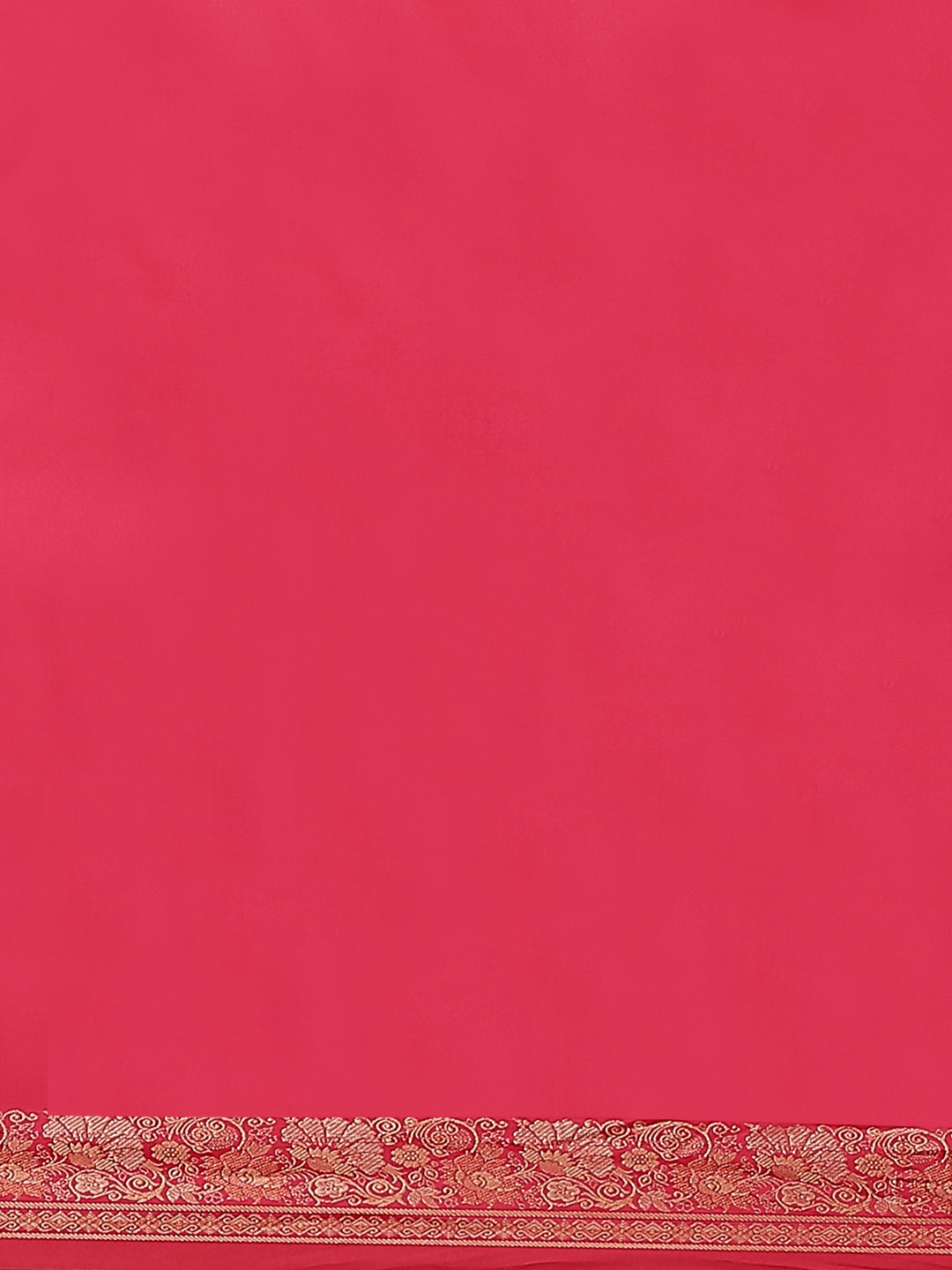 Red Silk Saree With Resham Thread Border