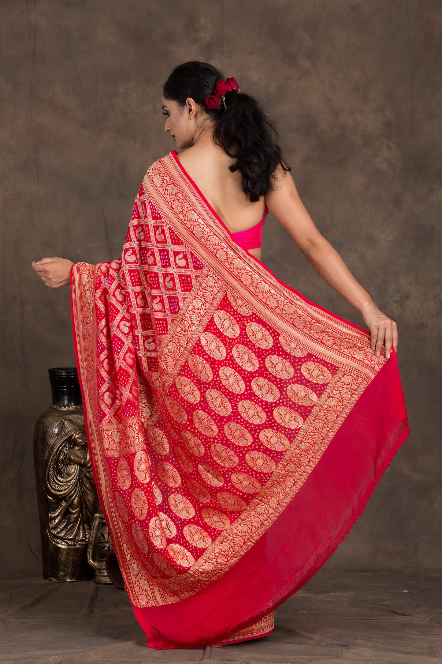 Mira Bandhani Saree