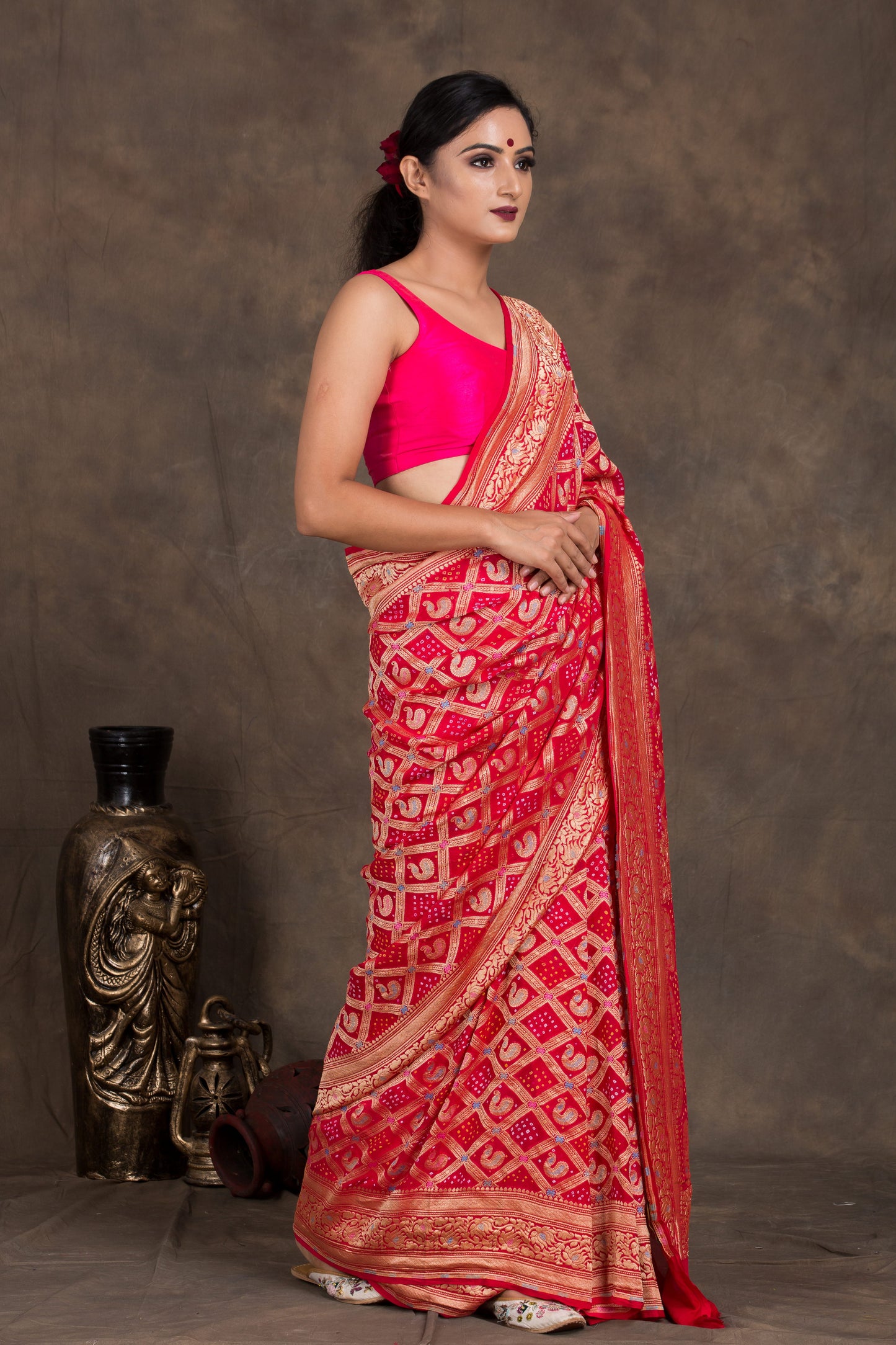 Mira Bandhani Saree