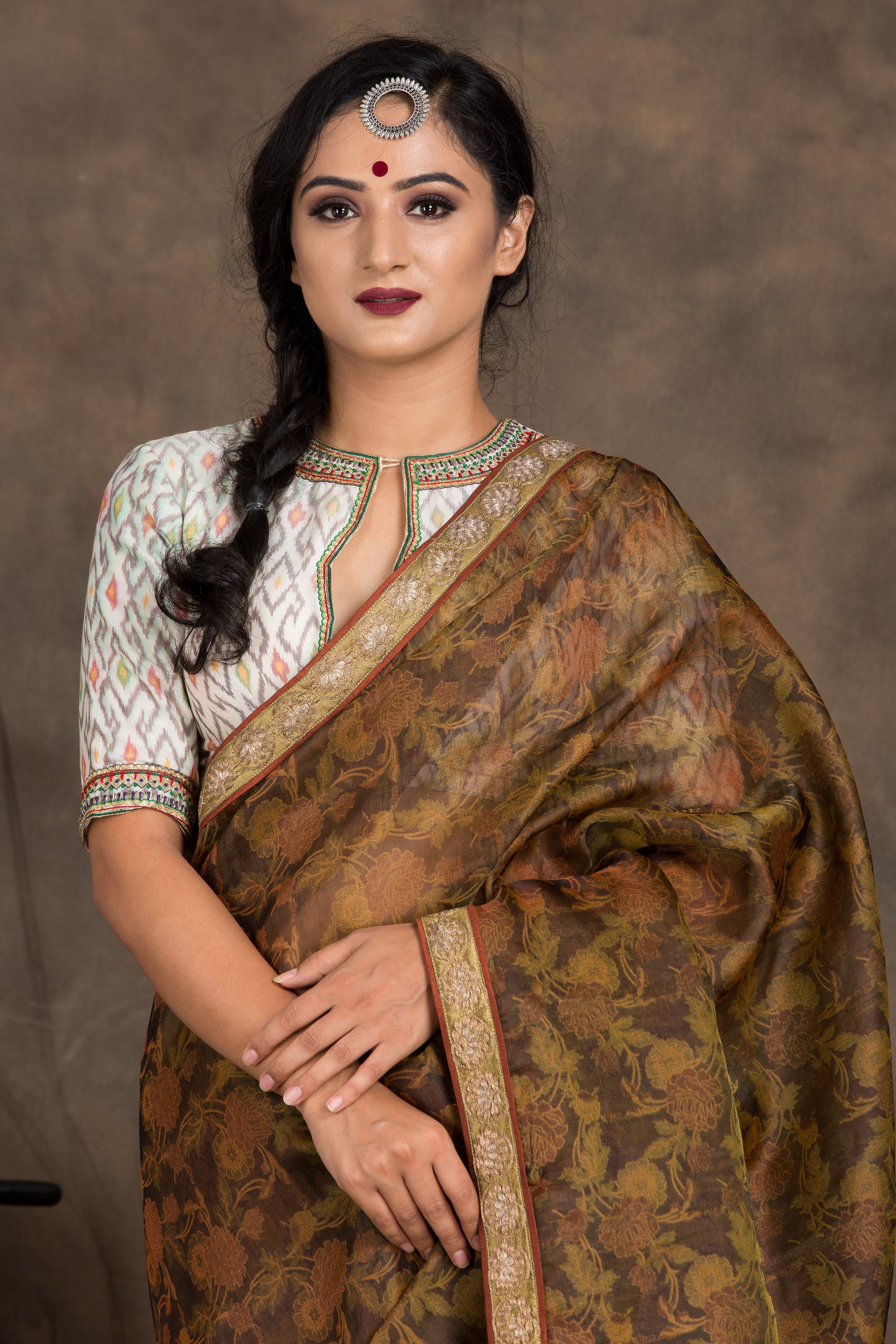 Nafisa Printed Organza Saree