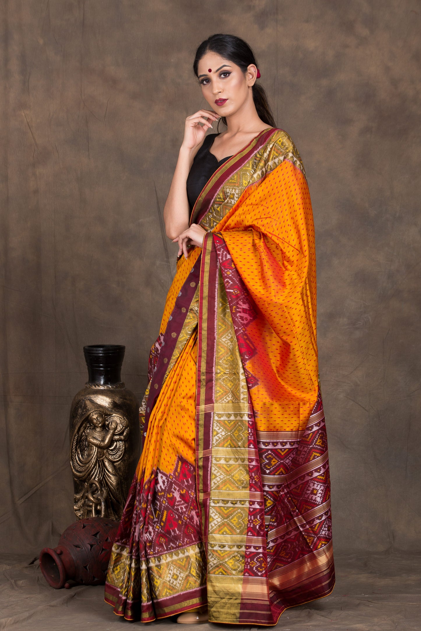 Yellow Patola Saree