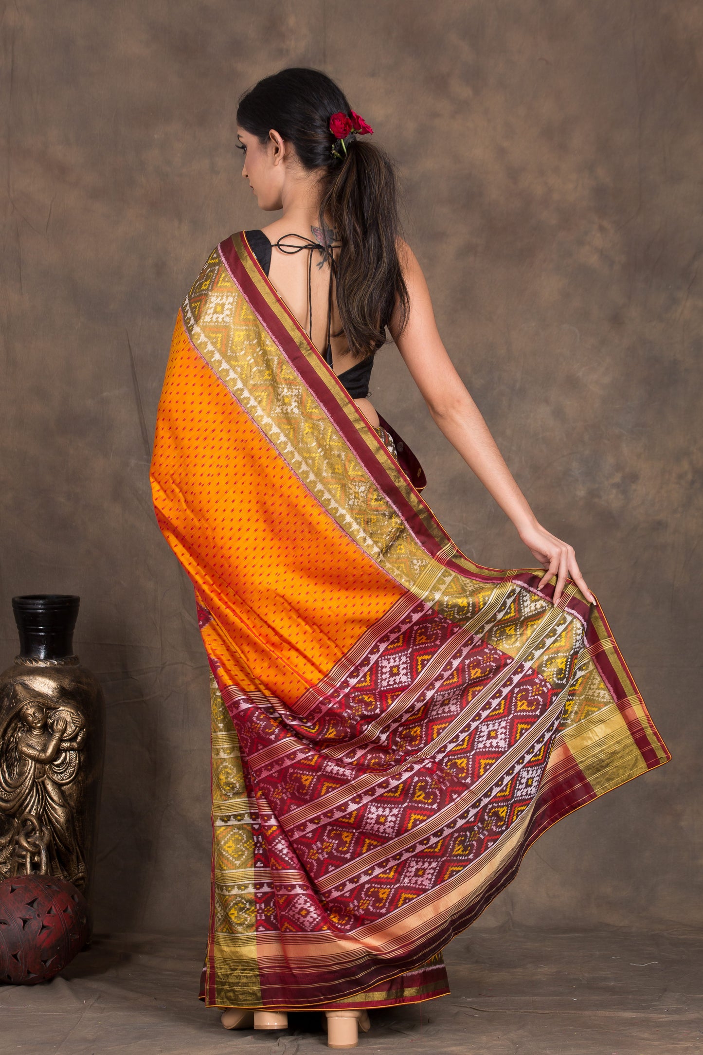 Yellow Patola Saree
