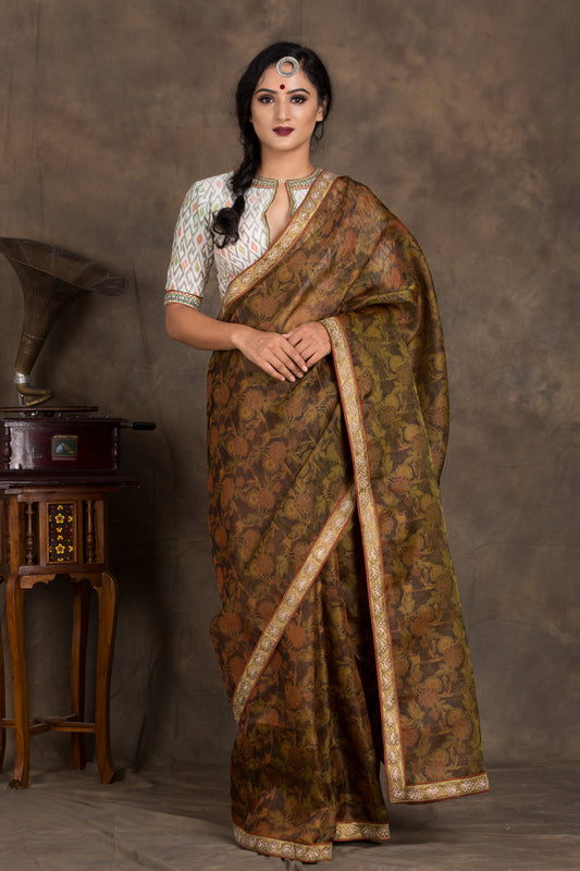 Nafisa Printed Organza Saree