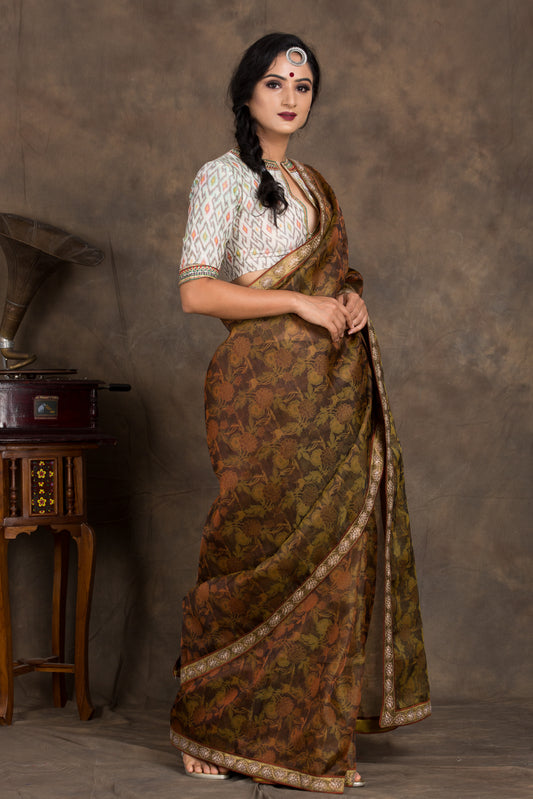 Nafisa Printed Organza Saree