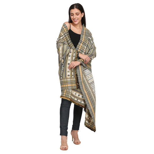 Green Bhujodi Hand Woven Shawl
