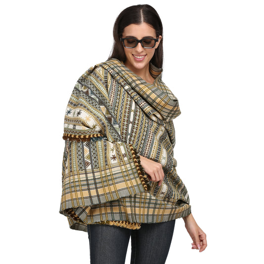 Green Bhujodi Hand Woven Shawl