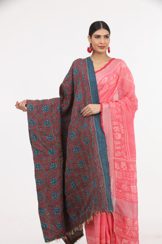 Kantha Work Silk Dupatta