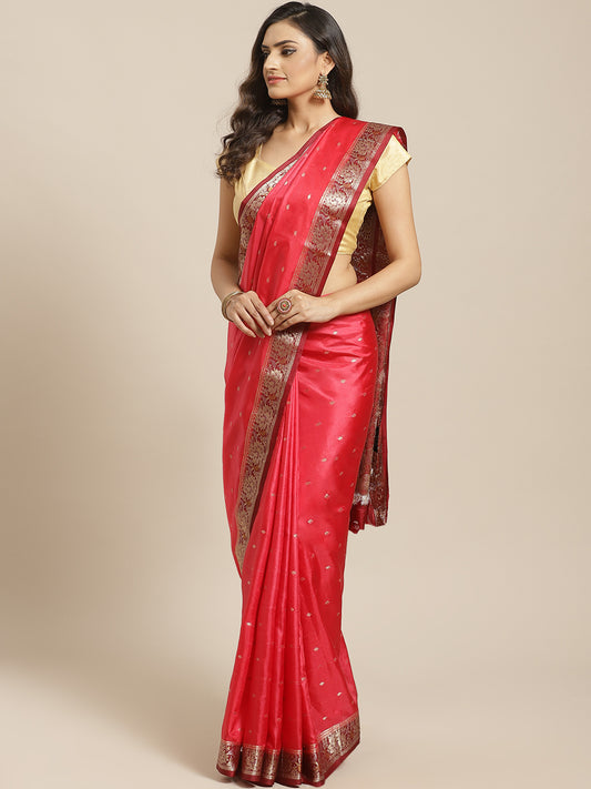 Red Banarasi Saree.