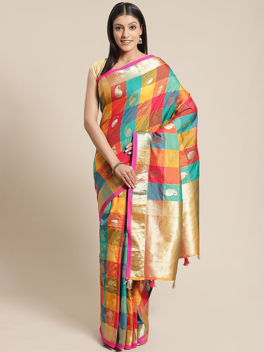 Multicoloured Banarasi Saree