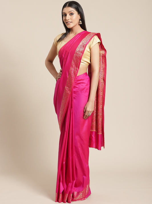 Pink Silk Saree