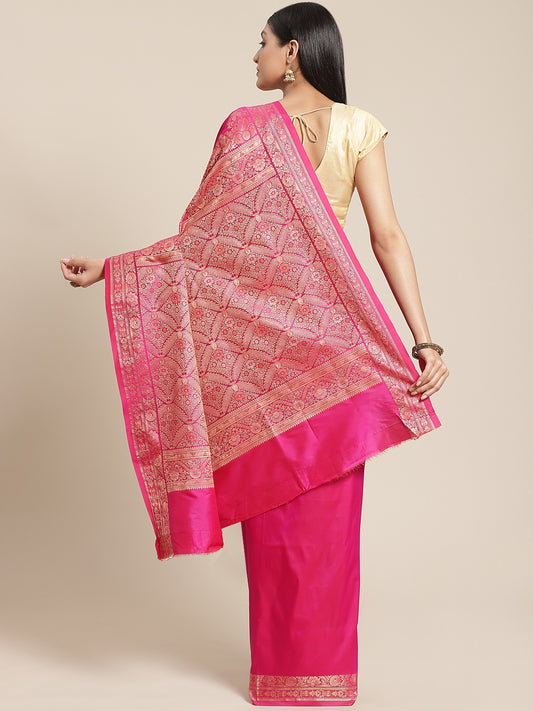 Pink Silk Saree