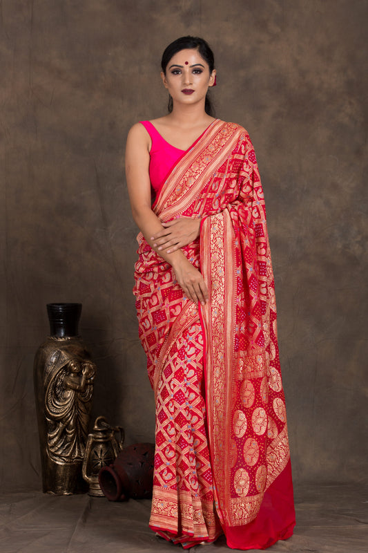 Mira Bandhani Saree