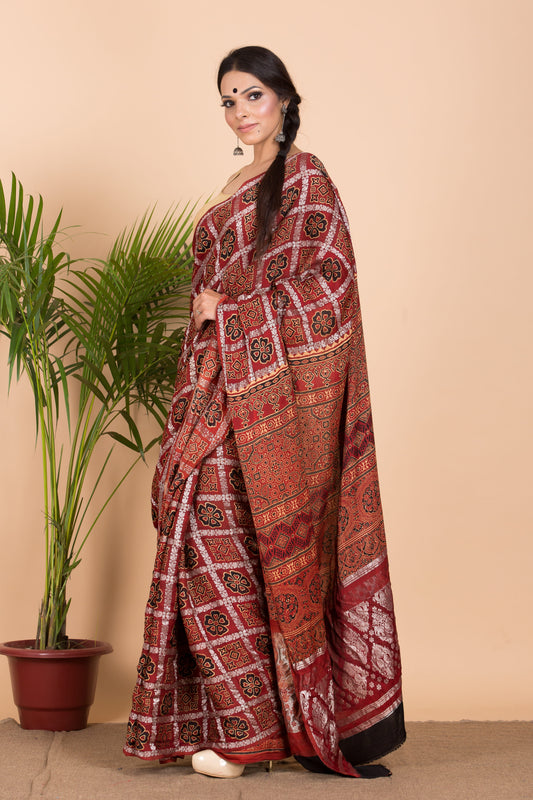 Amaya Ajrakh Saree