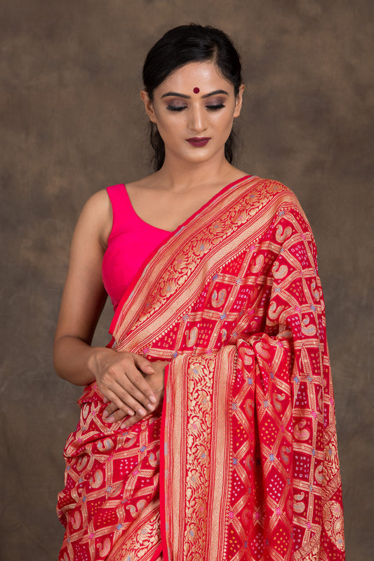 Mira Bandhani Saree